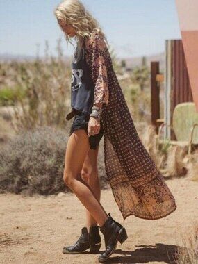 Spell & The Gypsy Desert Rose Print Floral Kimono Duster